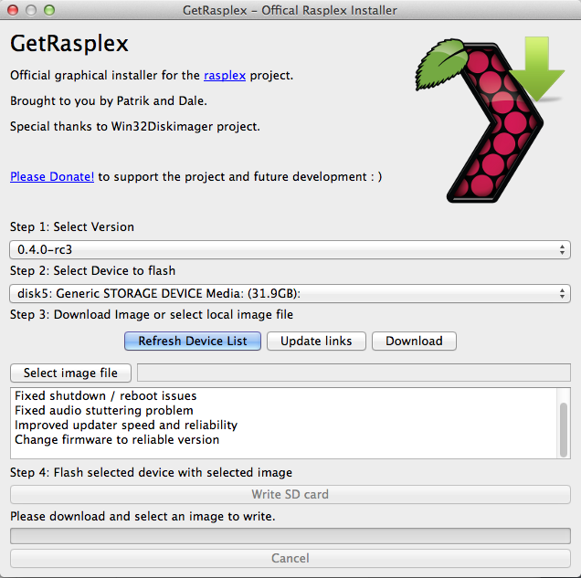 A sample of the installer running